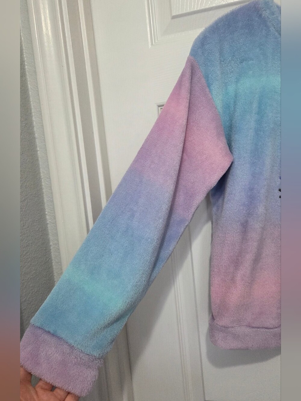 The Children's Place Girls Unicorn Blue & Purple Soft Fleece Pajamas Size XL 14 - Picture 4 of 11